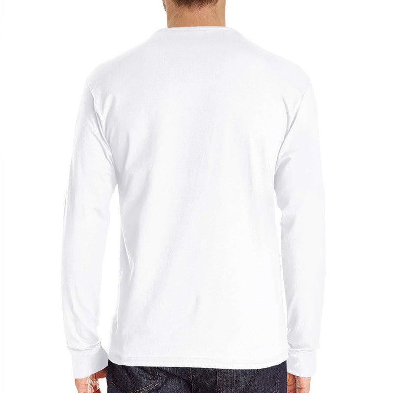Herrer Langærmet Henley T-shirt i høj kvalitet bomuldsblanding med moderne knaplukning Stilla