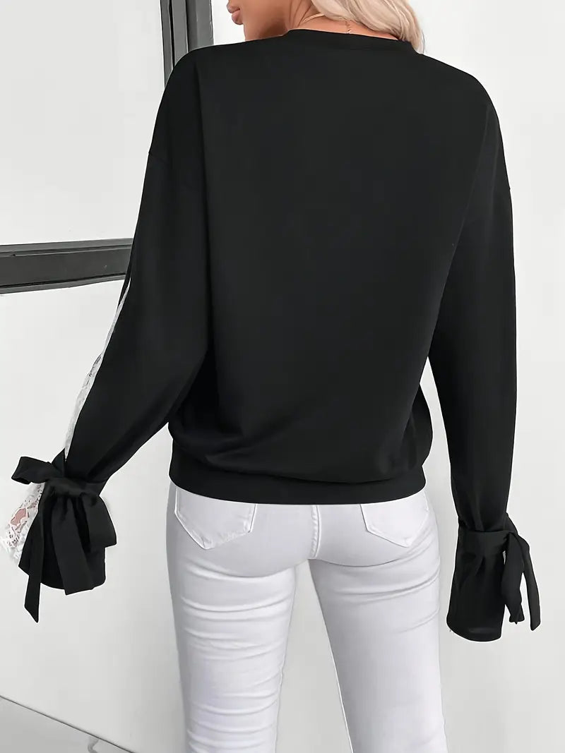 Stilla | Elegant Spidsetop med Lange Ærmer