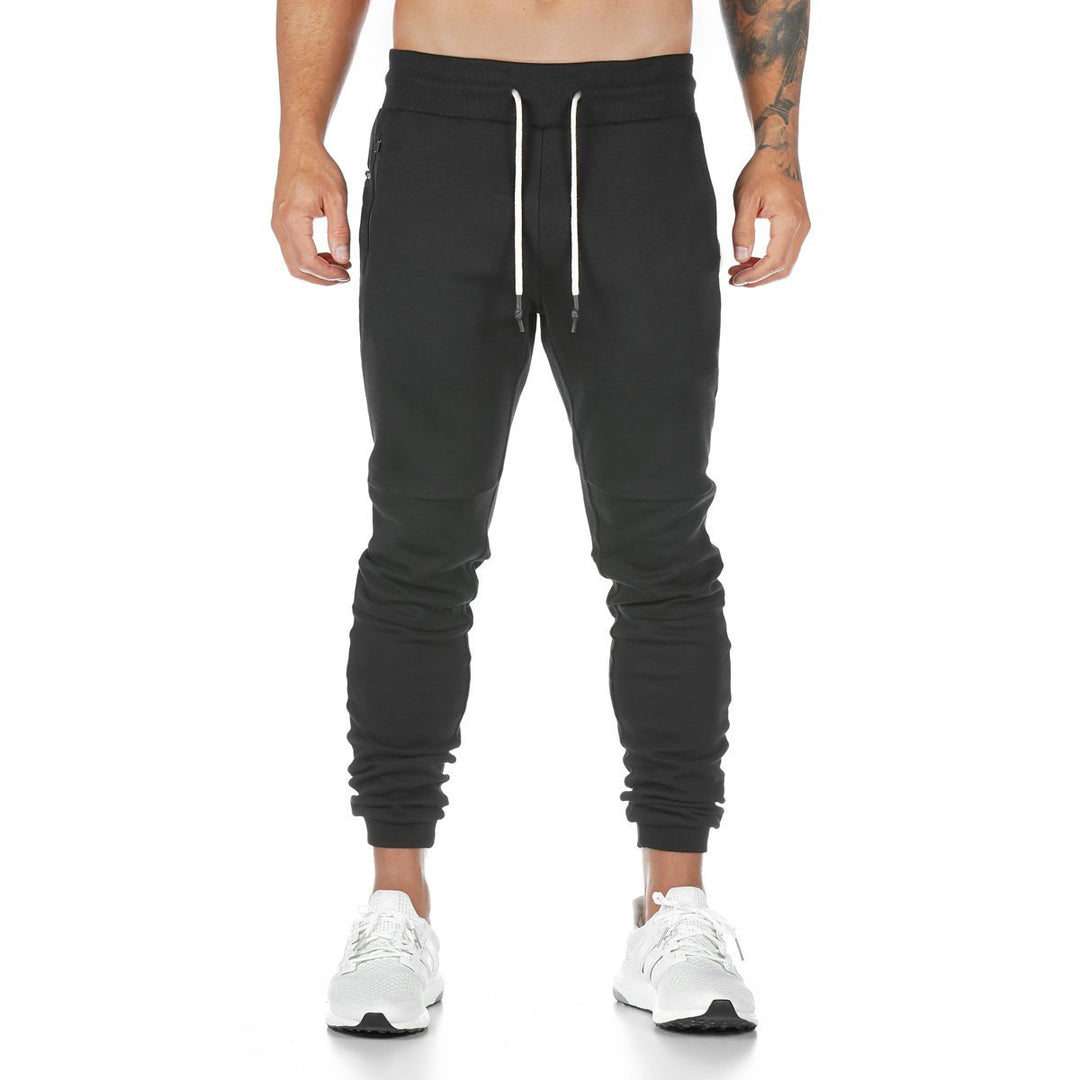 Herrer Sporty Slim-Fit Joggingbukser med praktiske lynlåslommer Stilla