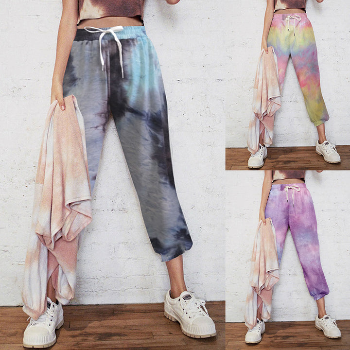 Dame afslappede Tie-Dye joggingbukser med elastisk talje og sidelommer Stilla
