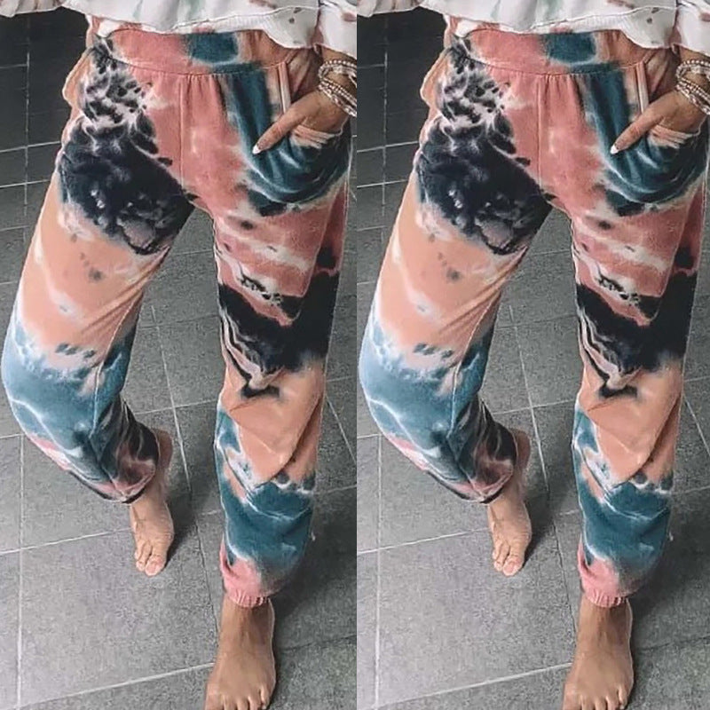 Dame joggingbukser i moderne batikdesign Stilla