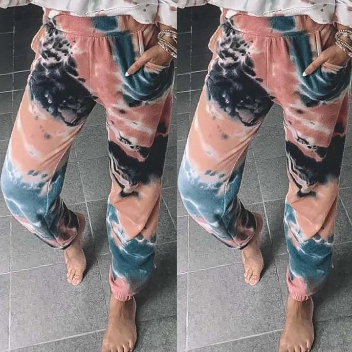 Dame joggingbukser i moderne batikdesign Stilla