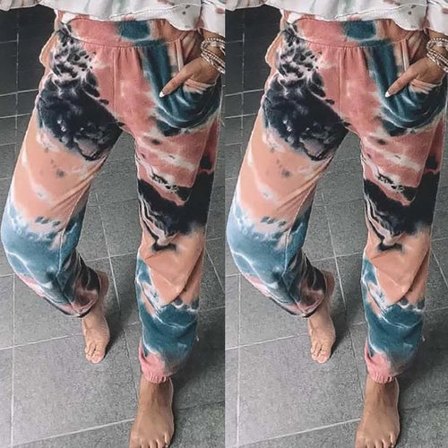 Dame joggingbukser i moderne batikdesign Stilla