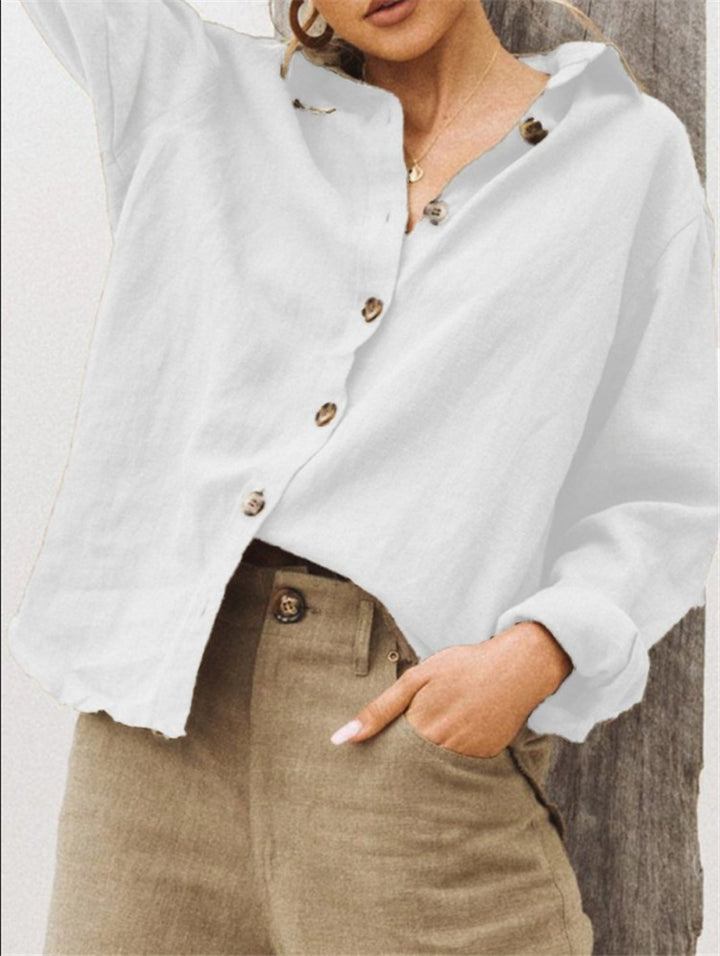 Damer Let og luftig bluse i oversized stil Stilla