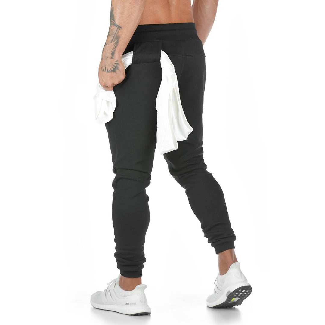 Herrer Sporty Slim-Fit Joggingbukser med praktiske lynlåslommer Stilla