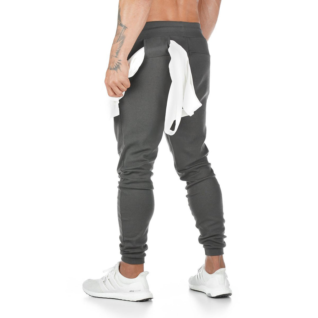 Herrer Sporty Slim-Fit Joggingbukser med praktiske lynlåslommer Stilla