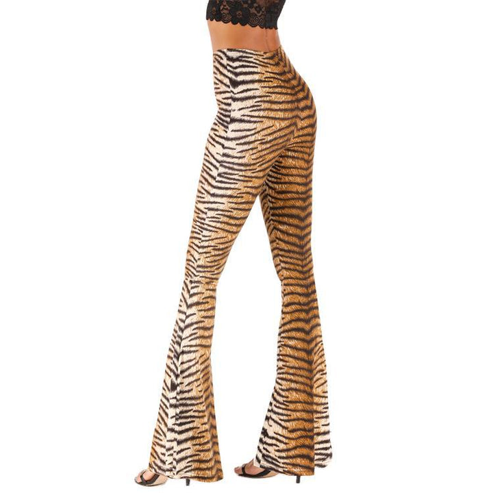 Dame Bred udskårne Tiger-print-bukser Stilla
