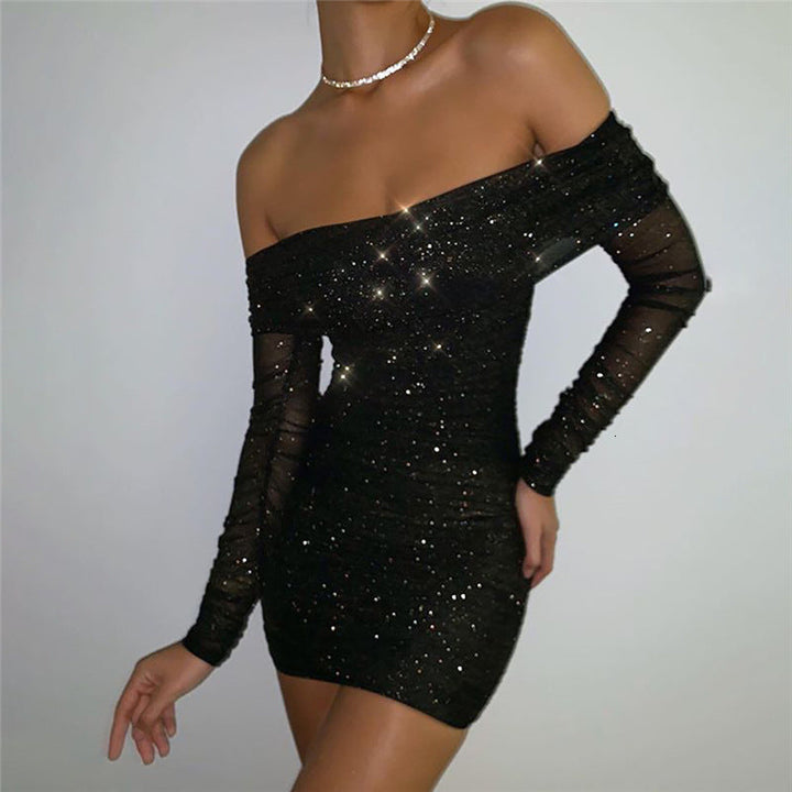 Stilla | Off Shoulder Bodycon Sexy Mini Kjole