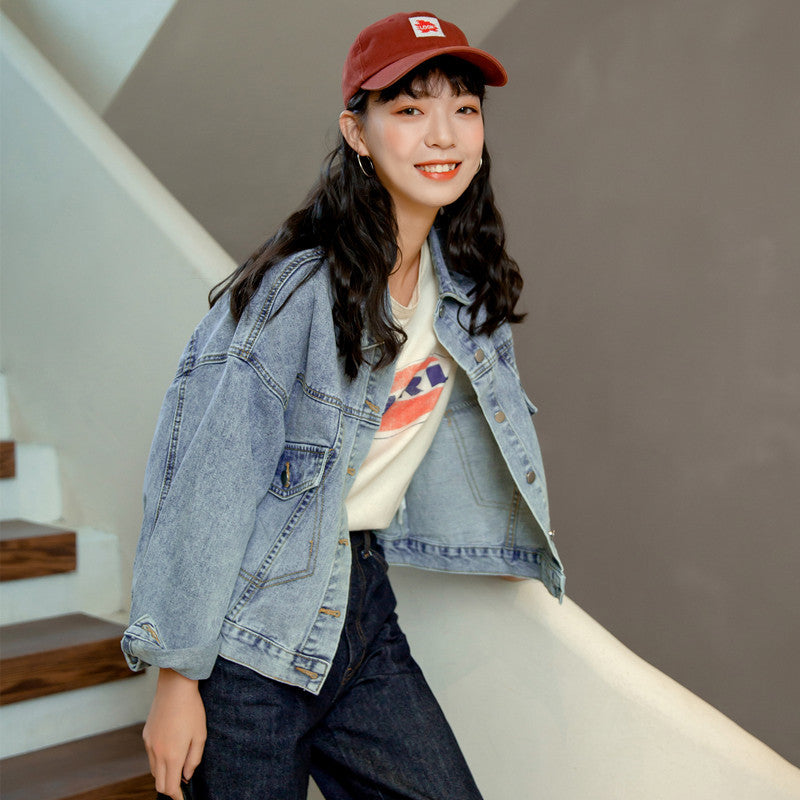 Kvinders oversized denimjakke i afslappet stil Stilla