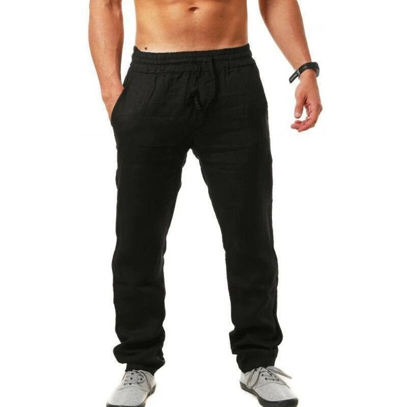 Herrer casual linnedragt med elastisk talje og sidelommer Stilla