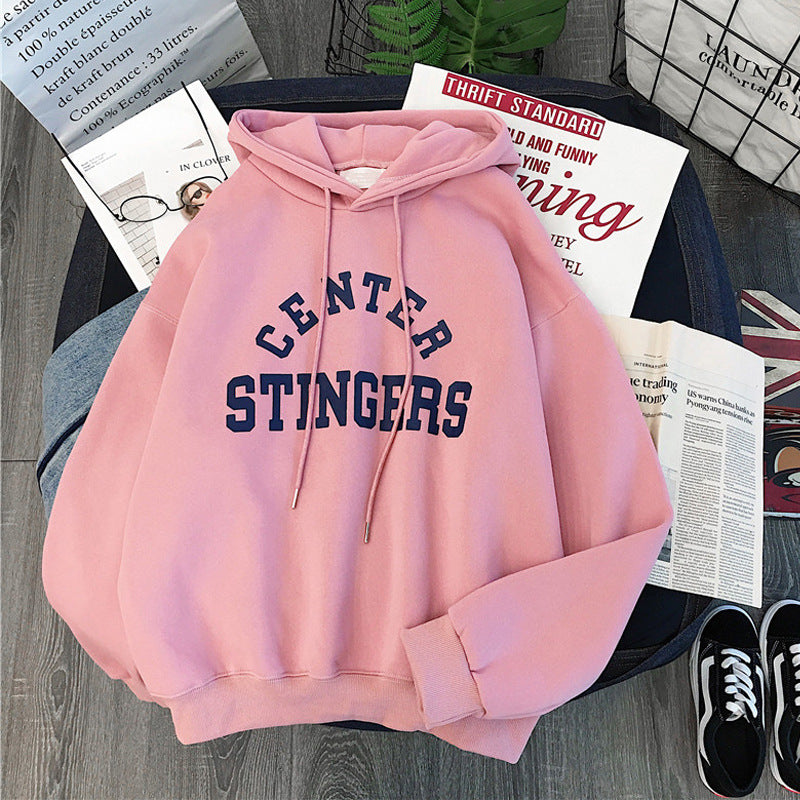 Femme grafik afslappet hoodie med rummelig kængurulomme Stilla