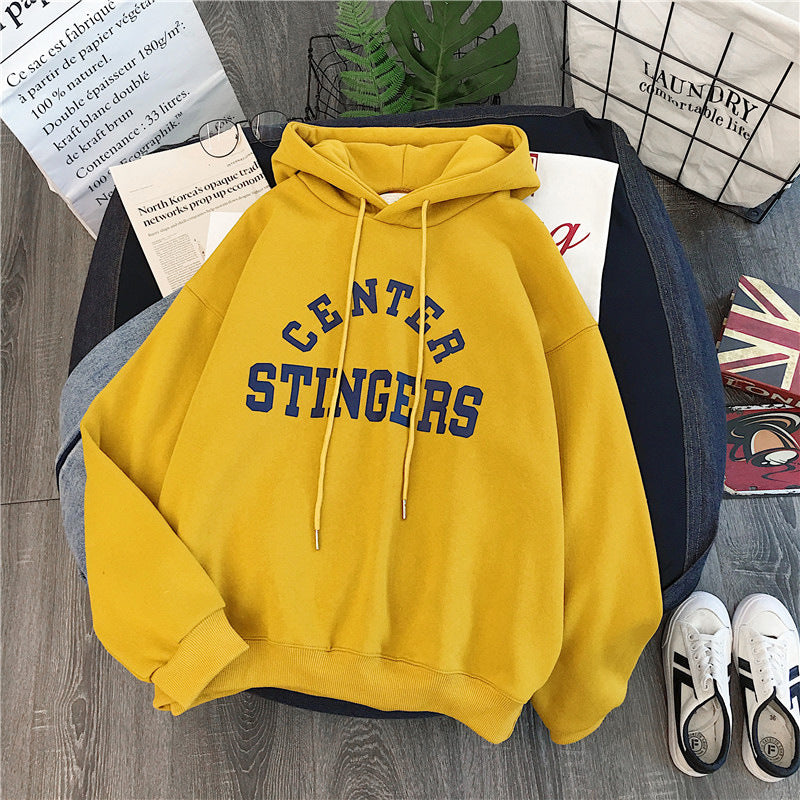Femme grafik afslappet hoodie med rummelig kængurulomme Stilla