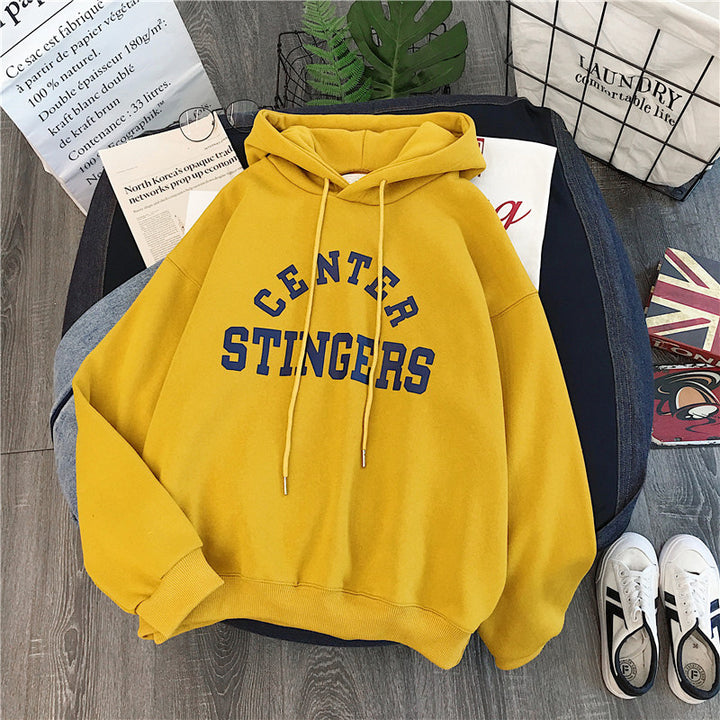 Femme grafik afslappet hoodie med rummelig kængurulomme Stilla