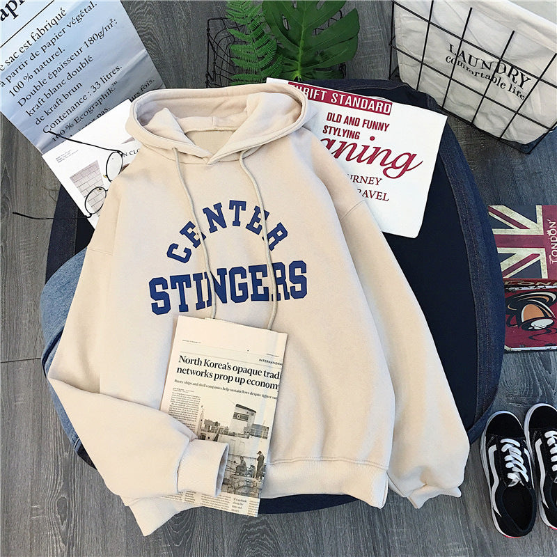 Femme grafik afslappet hoodie med rummelig kængurulomme Stilla