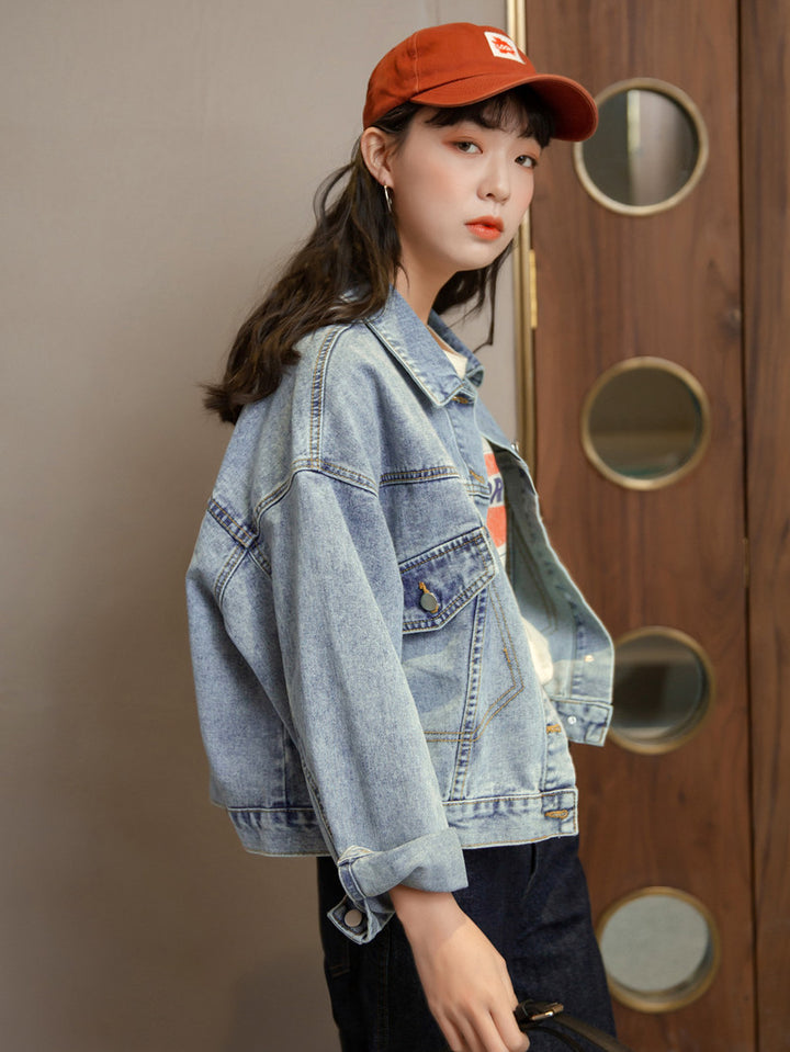 Kvinders oversized denimjakke i afslappet stil Stilla