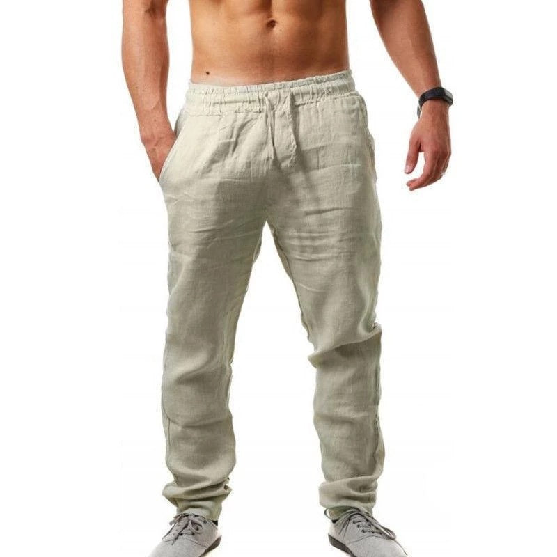 Herrer casual linnedragt med elastisk talje og sidelommer Stilla