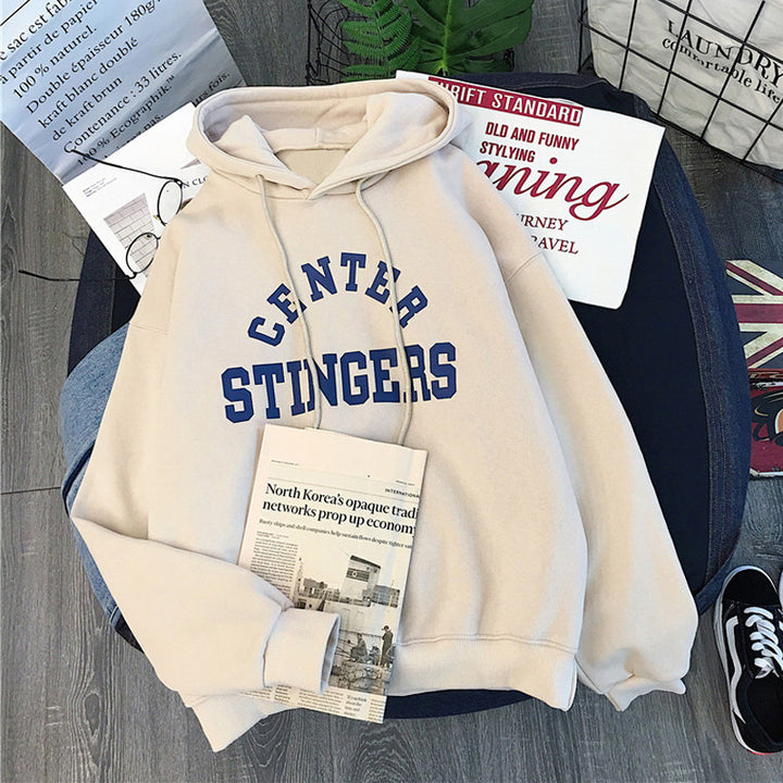 Femme grafik afslappet hoodie med rummelig kængurulomme Stilla