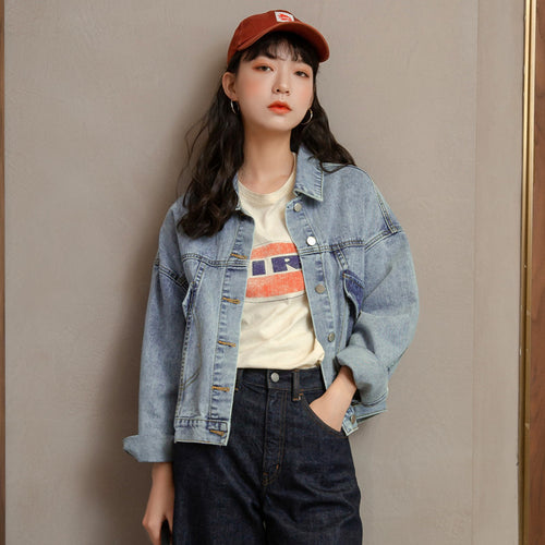 Kvinders oversized denimjakke i afslappet stil Stilla