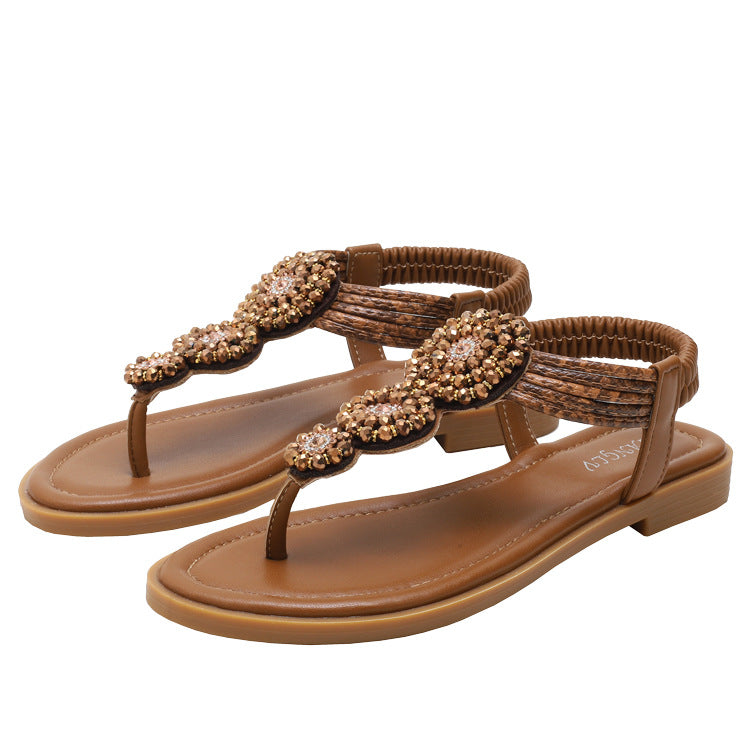 Dame toe separator med elegant strass pynt og fleksibel rem Stilla