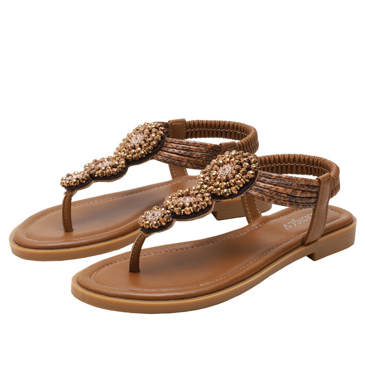 Dame toe separator med elegant strass pynt og fleksibel rem Stilla