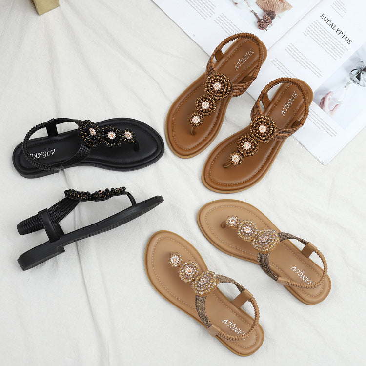 Dame toe separator med elegant strass pynt og fleksibel rem Stilla