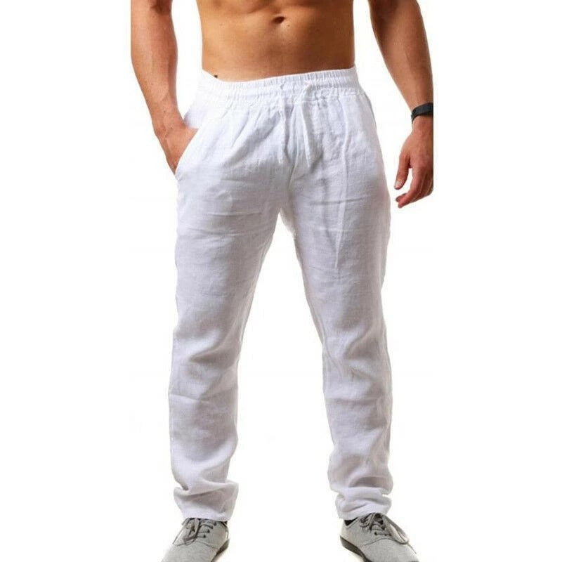 Herrer casual linnedragt med elastisk talje og sidelommer Stilla