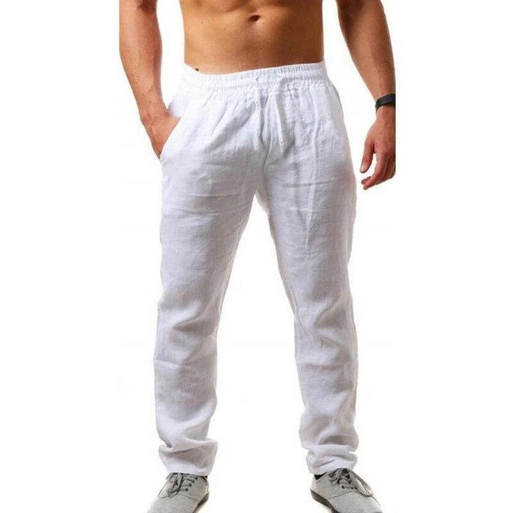 Herrer casual linnedragt med elastisk talje og sidelommer Stilla