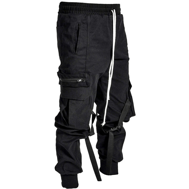 Herrer funktionelle cargo-bukser med elastisk talje og adskillige lommer Stilla