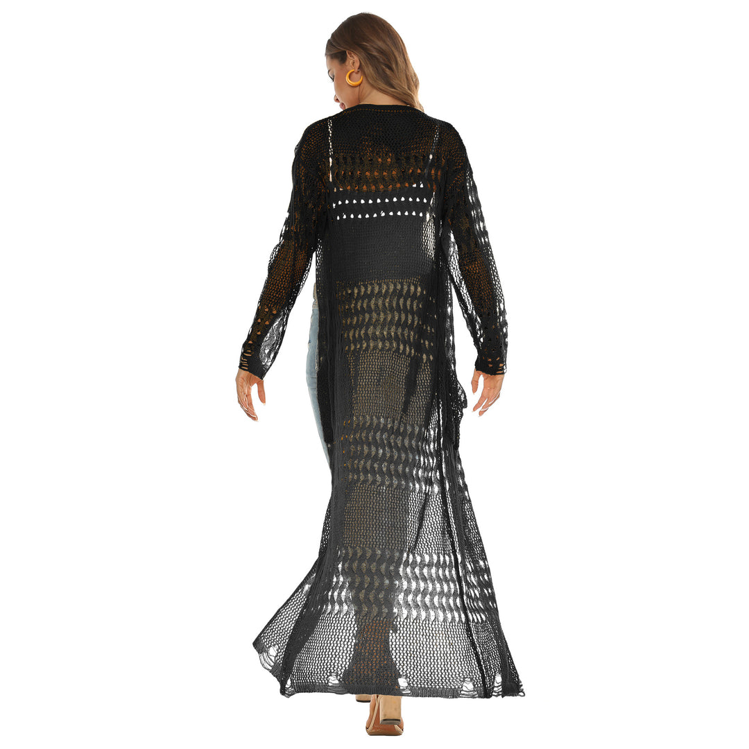 Dame Let Lang Strik Duster Cardigan Stilla