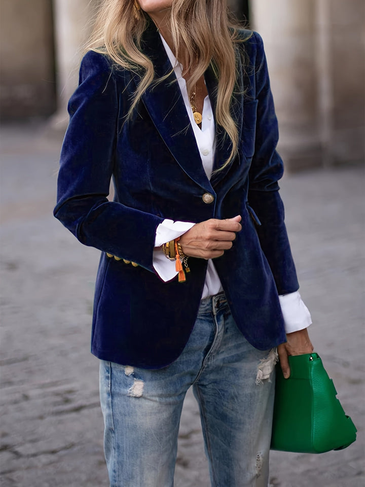 Stilla | Blazer - En-knap-lukning med struktureret snit