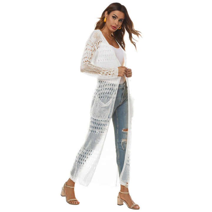 Dame Let Lang Strik Duster Cardigan Stilla