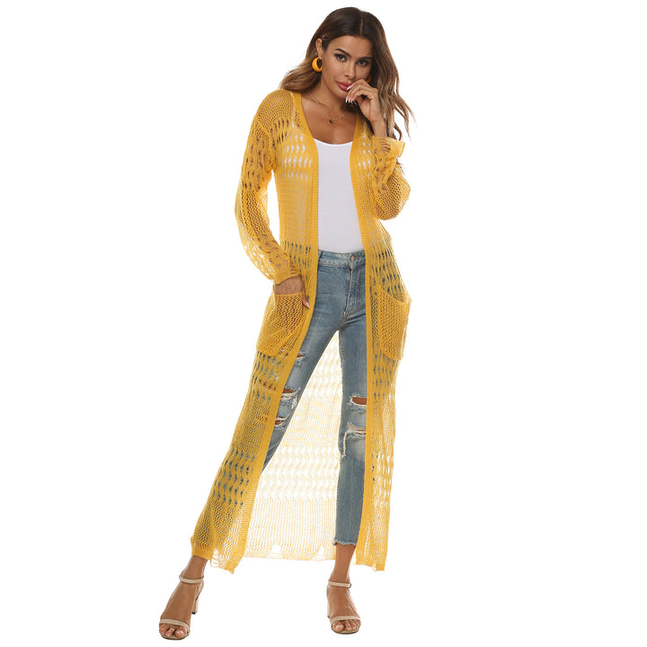 Dame Let Lang Strik Duster Cardigan Stilla