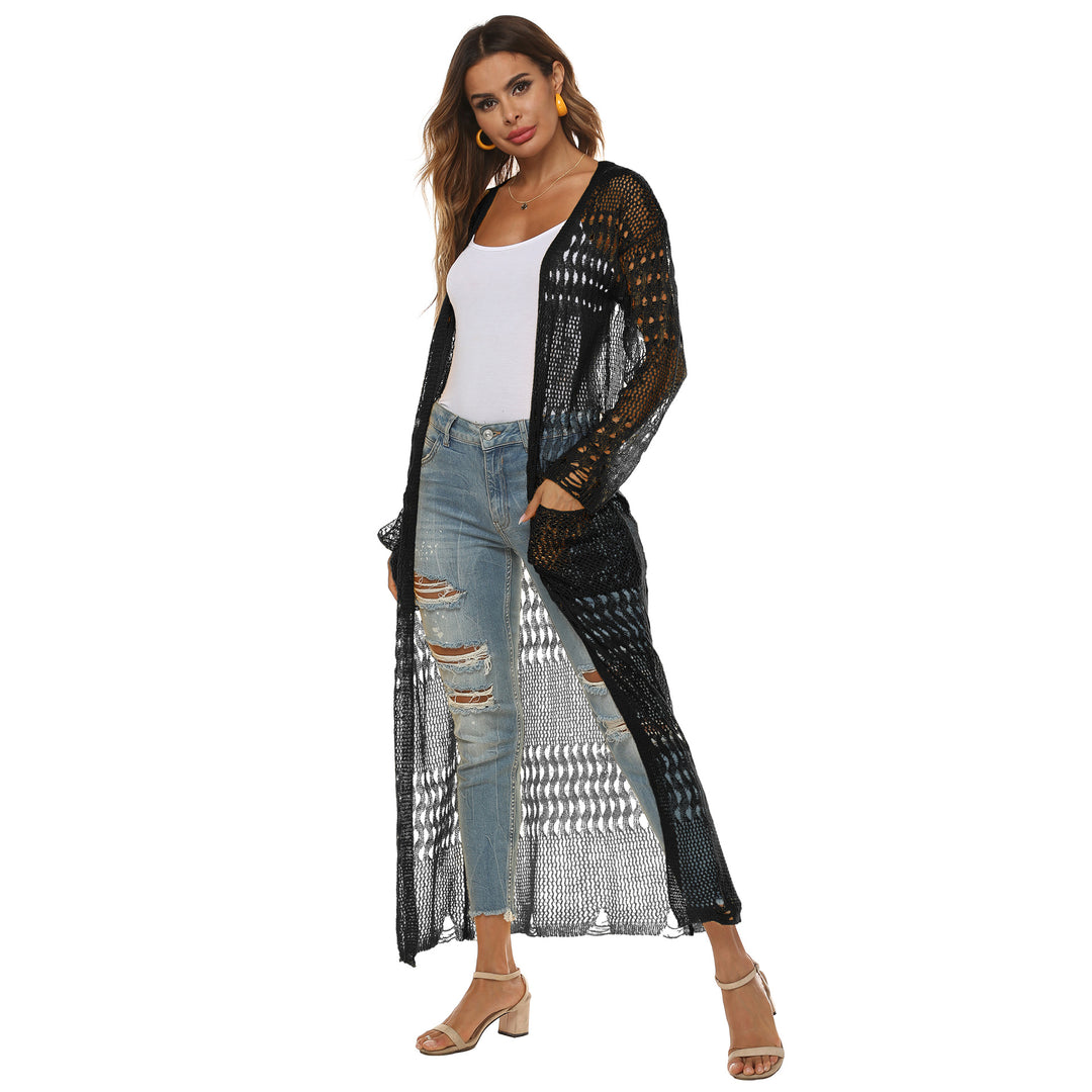 Dame Let Lang Strik Duster Cardigan Stilla