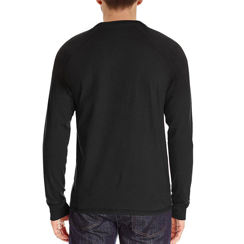 Herrer langærmet skjorte med moderne Henley-udskæring og komfortabel pasform Stilla