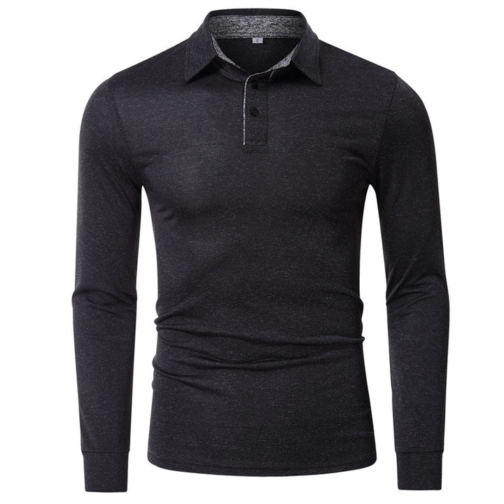 Herrer sporty langærmet polo shirt med struktureret krave og åndbare egenskaber Stilla