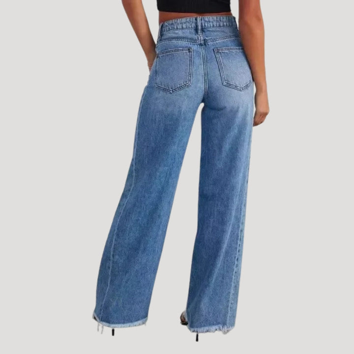 Stilla | Højtaljede Vid Ben Jeans