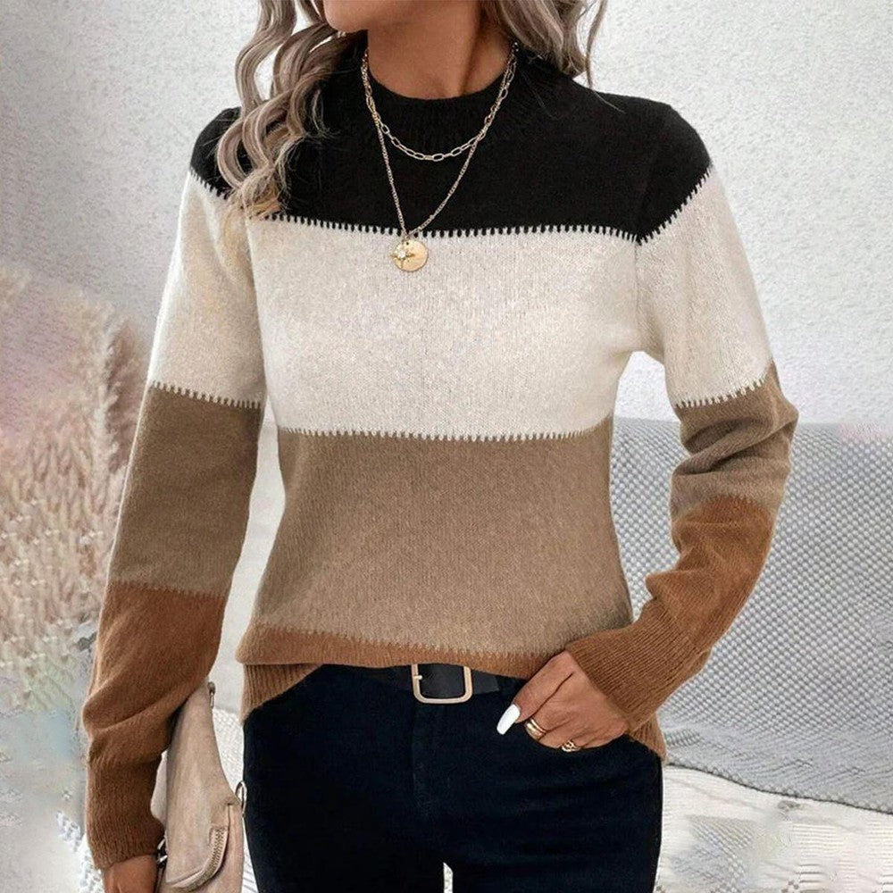 Stilla | Beloved Langærmet Pullover Med Farveblokke