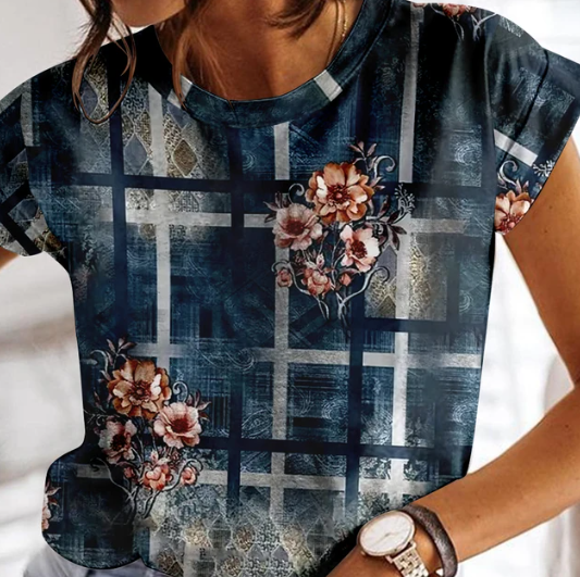 Stilla | Sommerternet T-shirt til kvinder O-hals stil
