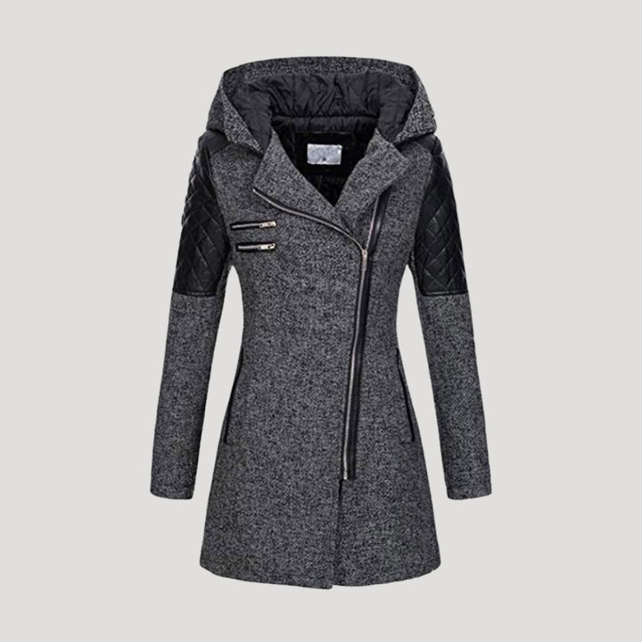 Stilla | Elegant Tweed Hættefrakke