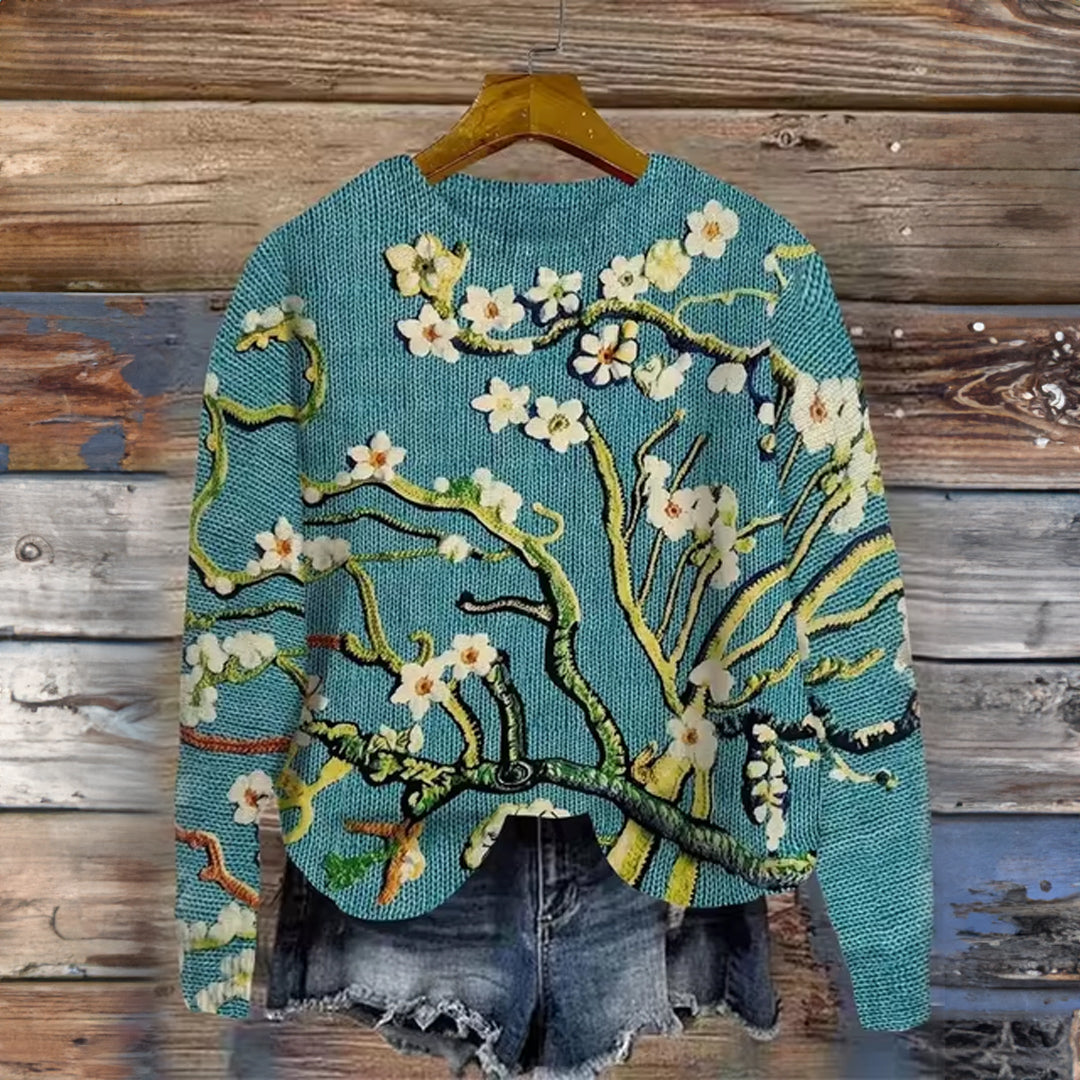 Stilla | Behagelig Pullover Med Blomsterærmer