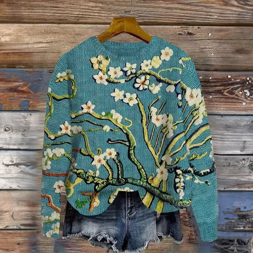 Stilla | Behagelig Pullover Med Blomsterærmer