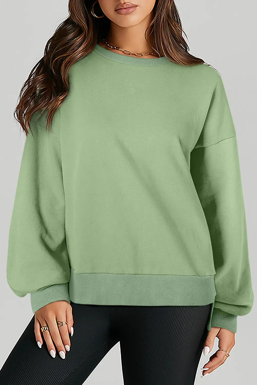 Stilla | Sweatshirt med Rund Halsaussnit og Lange Ærmer