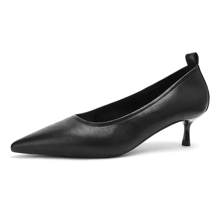 Dame elegante spidsede Kitten Heel Pumps Stilla