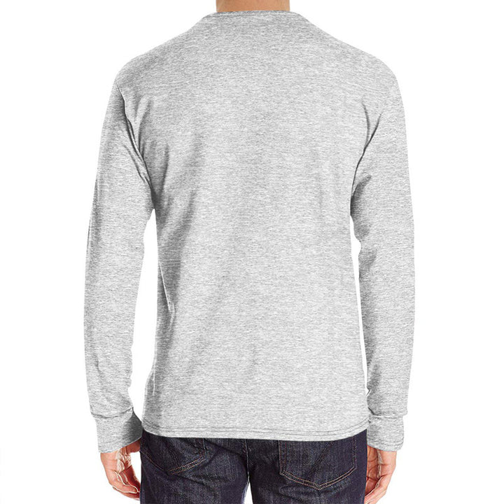 Herrer langærmet skjorte med moderne Henley-udskæring og komfortabel pasform Stilla
