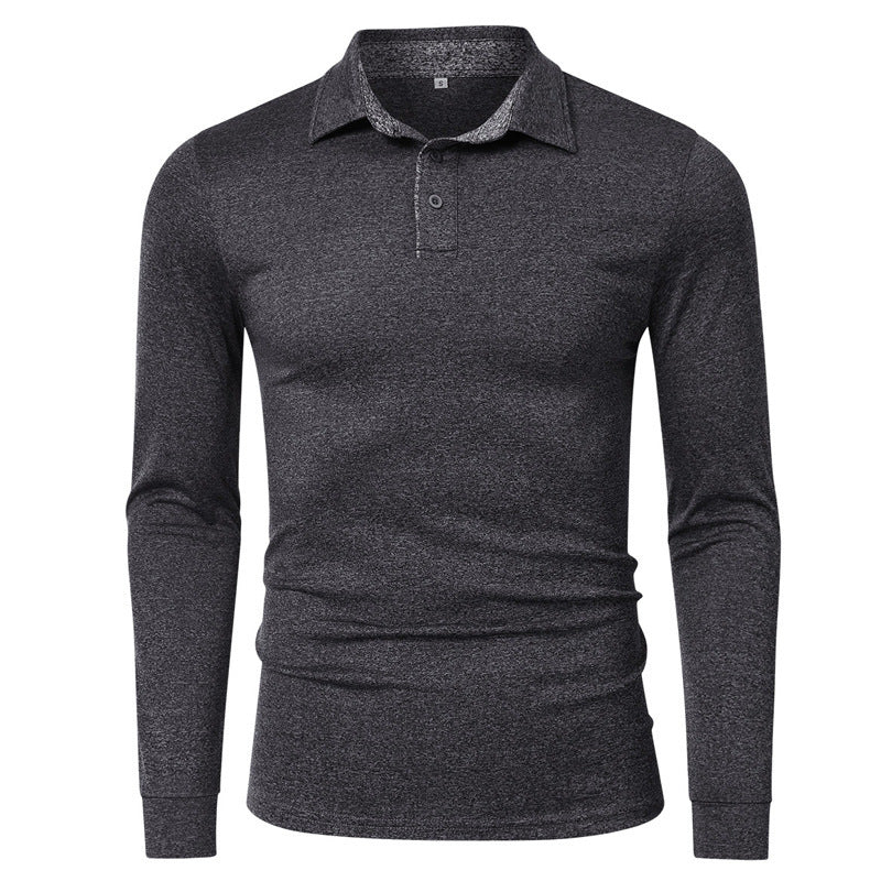 Herrer sporty langærmet polo shirt med struktureret krave og åndbare egenskaber Stilla