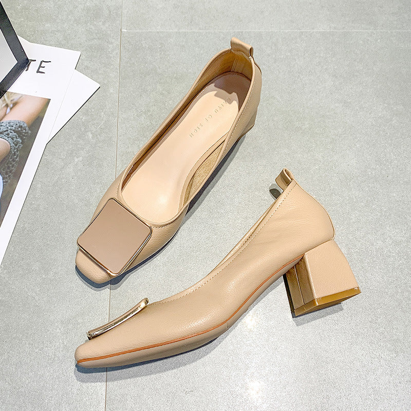 Femme Elegant Slip-On Flats med Geometrisk Accent Stilla