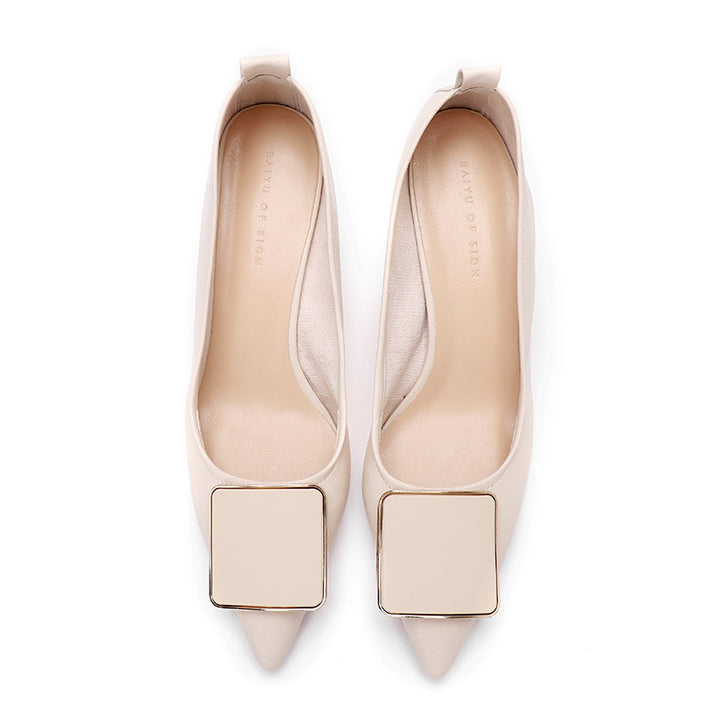 Dame slippers med spids skafte og chic metallisk accent Stilla