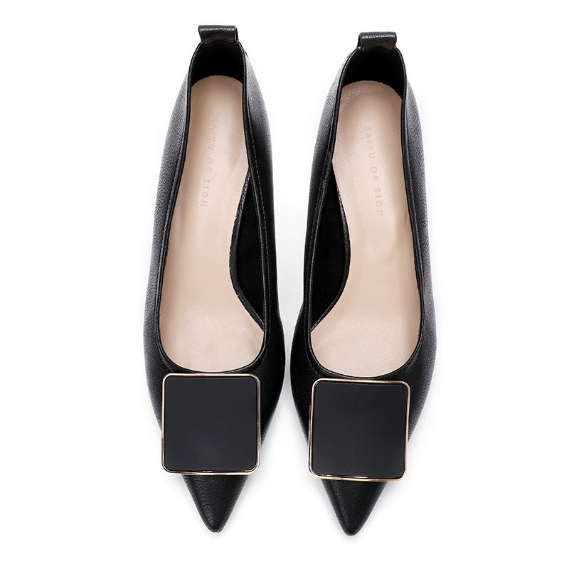 Dame slippers med spids skafte og chic metallisk accent Stilla
