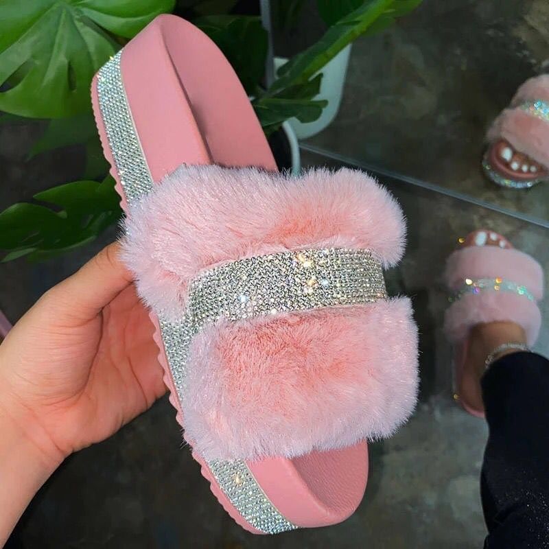 Dame mode Flauschoverpants med glitrende accent Stilla