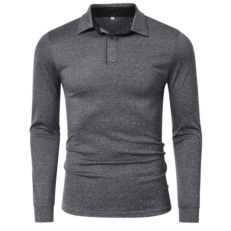 Herrer sporty langærmet polo shirt med struktureret krave og åndbare egenskaber Stilla